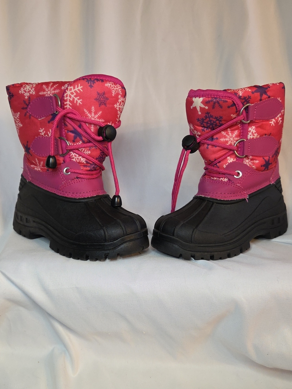 Kids Pink Snow Boots - Insulated Winter Rain & Snow Boots